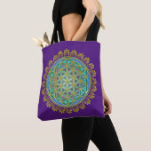 Levensloop / Blume des lebens - Button V Tote Bag (Dichtbij)