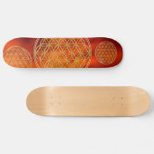 Levensloop / Blume des lebens - goud Persoonlijk Skateboard (Horizontaal)