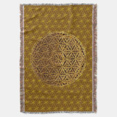 Levensloop / Blume des lebens - medaille goud Deken (Voorkant Verticaal)