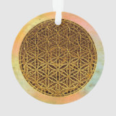 Levensloop / Blume des lebens - medaille goud Ornament (achterkant)