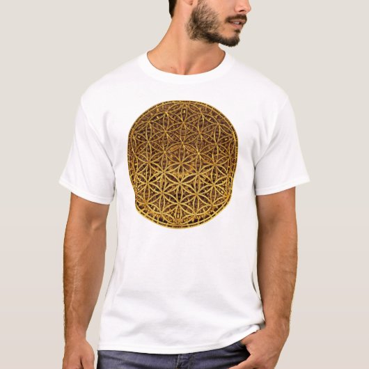Levensloop / Blume des lebens - medaille goud T-shirt (Voorkant)