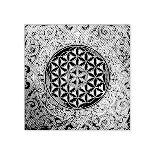 Levensloop / Blume des lebens - Ornament I Rubberstempel (Afrduk)