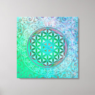 Levensloop / Blume des lebens - Ornament IV Canvas Afdruk