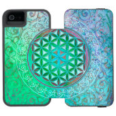 Levensloop / Blume des lebens - Ornament IV Incipio iPhone Portemonnee Hoesje (Agenda Open)
