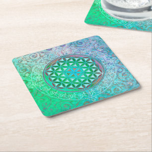 Levensloop / Blume des lebens - Ornament IV Kartonnen Onderzetters