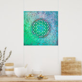 Levensloop / Blume des lebens - Ornament IV Poster (Keuken)