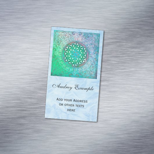 Levensloop / Blume des lebens - Ornament IV Visitekaartje Magneet (Voorbeeld)