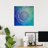 Levensloop / Blume des lebens - Ornament VI Poster (Thuiskantoor)
