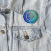 Levensloop / Blume des lebens - Ornament VI Ronde Button 5,7 Cm (In situ)