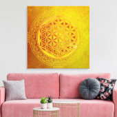 Levensloop / Blume des lebens - Ornament VII Canvas Afdruk (Insitu (Woonkamer))