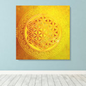 Levensloop / Blume des lebens - Ornament VII Canvas Afdruk (Insitu (Houten vloer))
