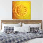 Levensloop / Blume des lebens - Ornament VII Canvas Afdruk (Insitu (Slaapkamer))