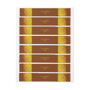 Levensloop / Blume des lebens - Ornament VII Omwikkelbaar Adreslabel