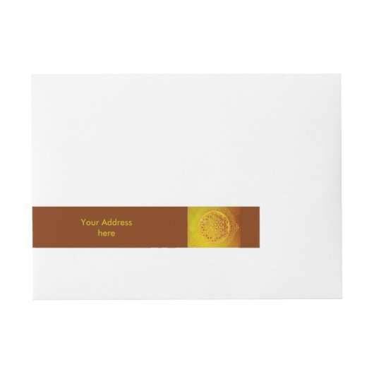 Levensloop / Blume des lebens - Ornament VII Omwikkelbaar Adreslabel (Voorkant)