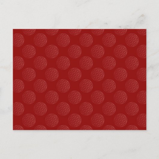 Levensloop / Blume des lebens - rode patronen Briefkaart (Voorkant)