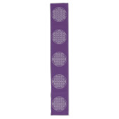 Levensloop / Blume des lebens - wit stempel Lange Tafelloper (Voorkant)