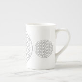 Levensloop / Blume des lebens - wit stempel Porselein Kop (Rechts)