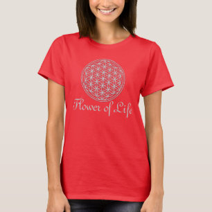 Levensloop / Blume des lebens - wit T-shirt