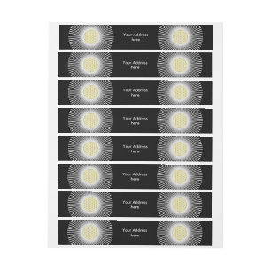 Levensloop / Blume des lebens - witte stralen Omwikkelbaar Adreslabel