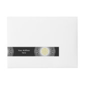 Levensloop / Blume des lebens - witte stralen Omwikkelbaar Adreslabel (Voorkant)