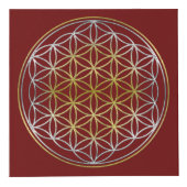 Levensloop / Blume des lebens - zilvergoud Kubus (Rechts)