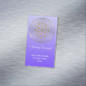 Levensloop / Blume des lebens - zilvergoud Magnetisch Visitekaartje (Voorbeeld)