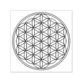 Levensloop / Blume des lebens - zwart, vast Zelfinktende Stempel (Design)