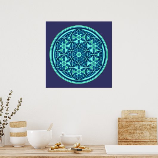 Levensloop - Button stijl 01 Poster (Keuken)