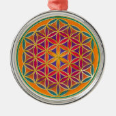 Levensloop - Button stijl 03 Metalen Ornament (Voorkant)