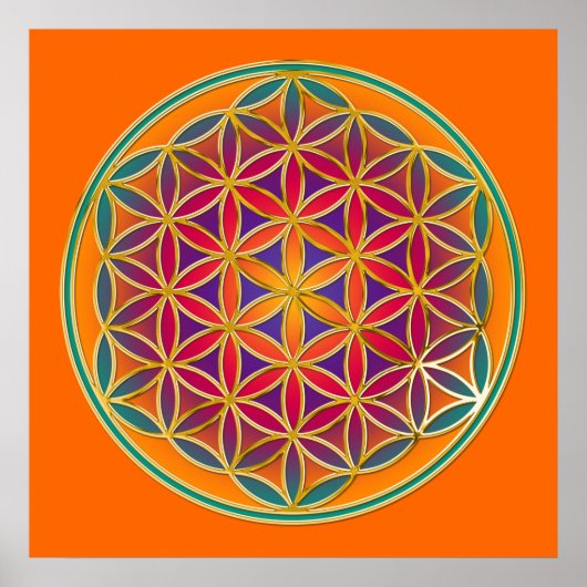 Levensloop - Button stijl 03 Poster (Voorkant)