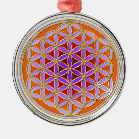 Levensloop - Button stijl 04 Metalen Ornament (Voorkant)