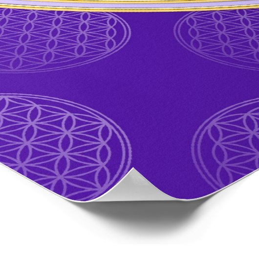 Levensloop - Button stijl oranje violet Poster (Hoek)