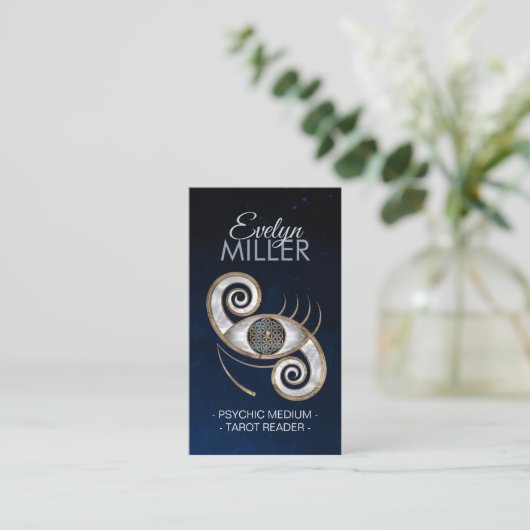 Levensloop in het ornament van de ogen visitekaartje (Staand voorkant)