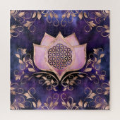 Levensloop in roze lotussierplant legpuzzel (Verticaal)