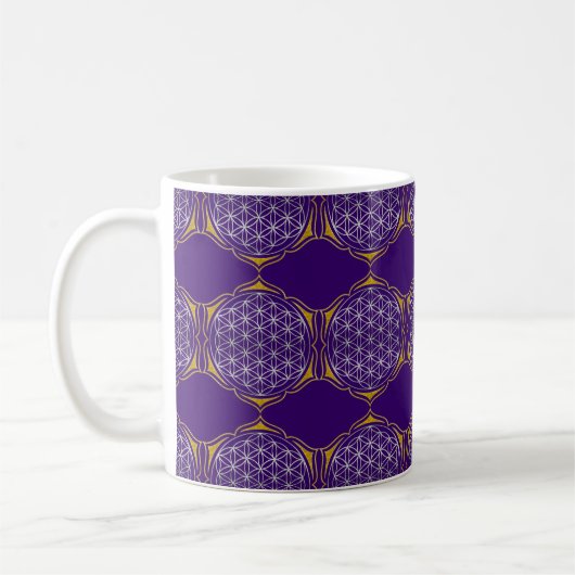 Levensloop - Lotus Silver Gold Koffiemok (Links)
