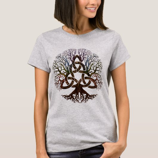 Levensloop met Triquetra T-shirt (Voorkant)
