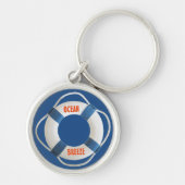Levensloop met uw naam (Boat) Ocean Breeze Sleutelhanger (Voorkant)