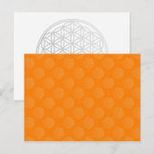Levensloop / onbeschaamd lebenspatroon - oranje pa briefkaart (Voorkant / Achterkant)
