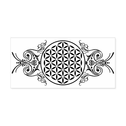 Levensloop - ornamenten 1 rubberstempel (Afrduk)