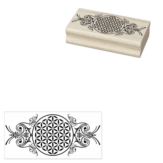 Levensloop - ornamenten 1 rubberstempel (Gestempeld)