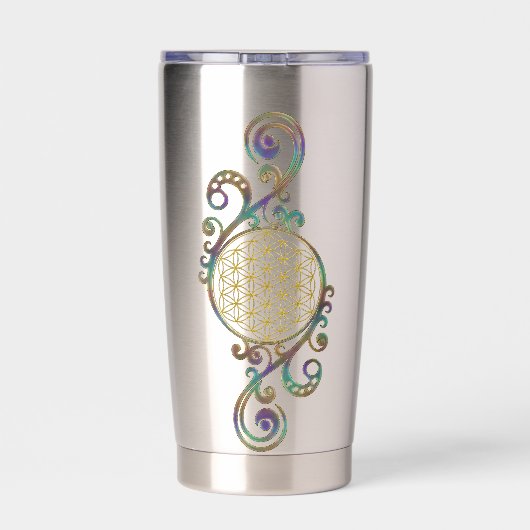 Levensloop - Ornamenten voor spiraalvormers 1 Geïsoleerde Drinkbeker (Achterkant)