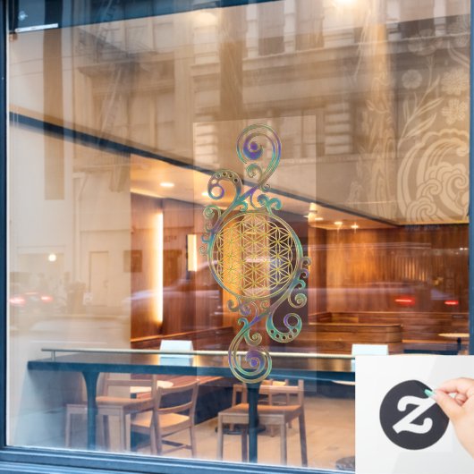 Levensloop - Ornamenten voor spiraalvormers 1 Raamsticker (Cafe Raam)