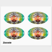 Levensloop Ovale Sticker (Vel)