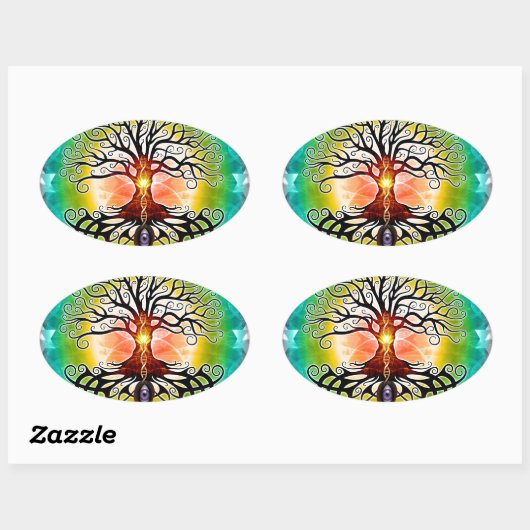 Levensloop Ovale Sticker (Vel)