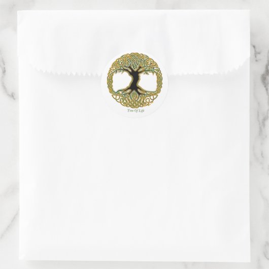 Levensloop Ronde Sticker (Tas)