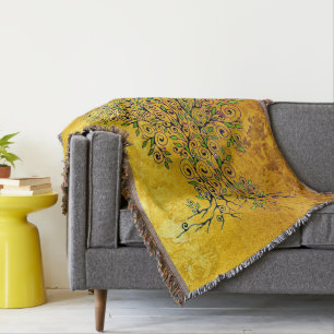 Levensloop - Spiralen bladeren vruchten 1 Deken