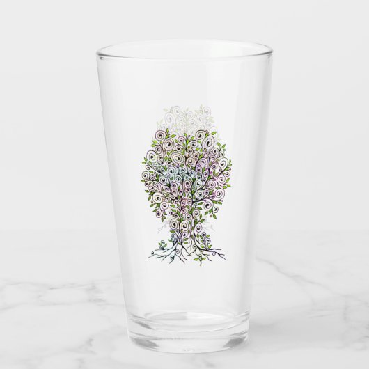 Levensloop - Spiralen bladeren vruchten 1 Glas (Achterkant)