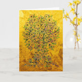 Levensloop - Spiralen bladeren vruchten 1 Kaart (Gele Bloem)