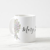 Levensloop - Spiralen bladeren vruchten 1 Koffiemok (Voorkant links)