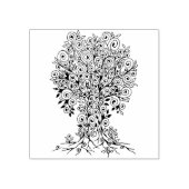 Levensloop - Spiralen bladeren vruchten 1 Rubberstempel (Afrduk)